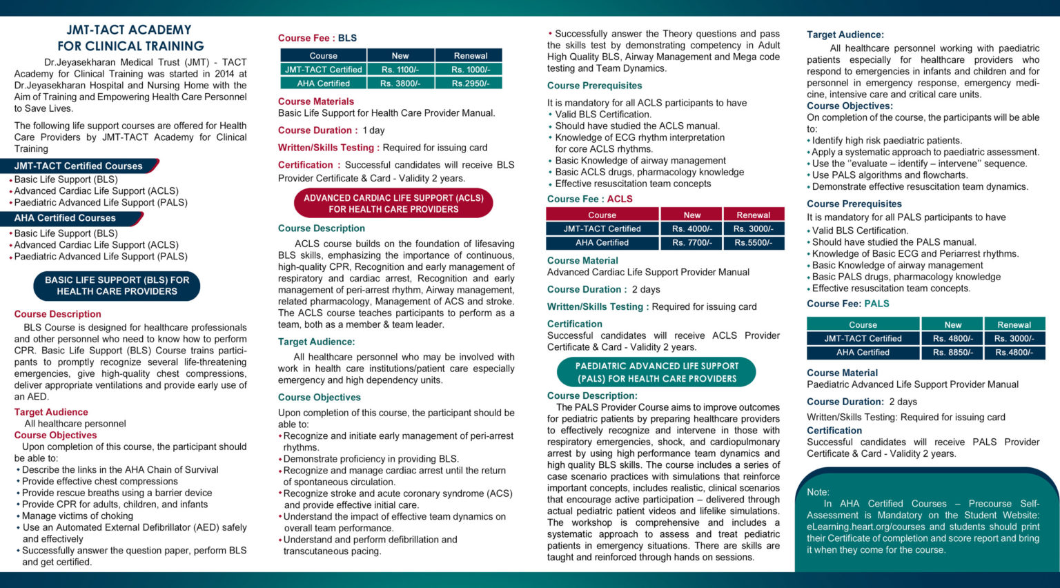 JMT-TACT 2023 Brochure – Dr.Jeyasekharan Medical Trust